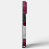 Moderne Bourgogne en Silver Agaat Monogram Case-Mate iPhone Case (Achterkant / Rechts)