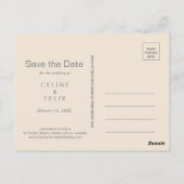 Moderne Bourgogne marine Blush Floral Save the Dat Briefkaart (Achterkant)