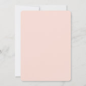 Moderne Bourgondië Blush Roze Bloem- en Gouden Lij Save The Date (Achterkant)