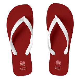 Moderne Bourgondië Monogram Teenslippers