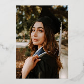 Moderne Bourgondische klasse van 2025 Graduation P Folie Uitnodiging (Achterkant)