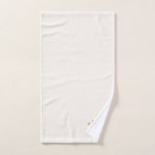 Moderne Bourgondische roze bloemige Waterverf Mono Bad Handdoek (Handdoek)