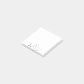 Moderne Bourgondische Script Monogram Initialen Post-it® Notes (Schuin)