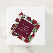 Moderne Bourgondische Waterverf Elegante bruiloft Bedankjes Labels (In situ)