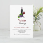 Moderne Bourgondische wijnproeverij Kaart (Staand voorkant)