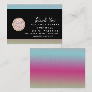 Moderne Boutique Schoonheid Regenboog Dank U Logo Visitekaartje