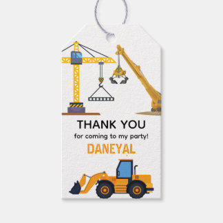 Moderne Bouw Simpele Kinderverjaardag Cadeaulabel