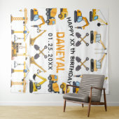 Moderne Bouw Simpele Kinderverjaardag Wandkleed (In Situ (horizontaal))