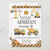 Moderne bouw verjaardag kaart (Voorkant / Achterkant)