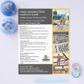 Moderne bouwer of bouwbedrijf flyer (Enkel)