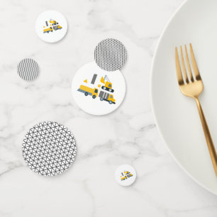 Moderne bouwveer Birthday Big One Confetti