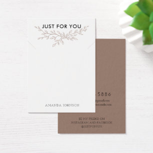 Moderne Branch Earthy Ketting Display Card Visitekaartje