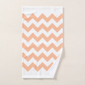 Moderne branché Pastel Peach Chevron (Serviette à main)