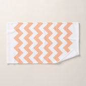 Moderne branché Pastel Peach Chevron (Serviette à main)