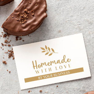 Moderne Branches Homemade met Love Quote Visitekaartje