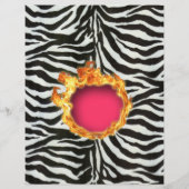 Moderne brandende zebraprint flyer (Achterkant)