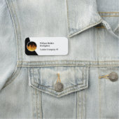 Moderne brandweerstation, naam label naamplaatje (In situ)