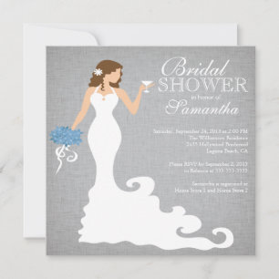 Moderne Bride Wine Bridal Shower Invitations Kaart