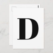 Moderne brief | Aangepast alfabet minimalistisch I Briefkaart (Voorkant / Achterkant)