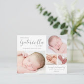 Moderne Briefkaart voor de bekendmaking van geboor (Staand voorkant)