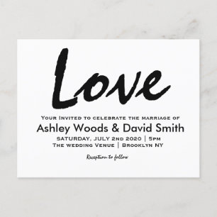 Moderne Briefkaart voor uitnoeping voor bruiloft i