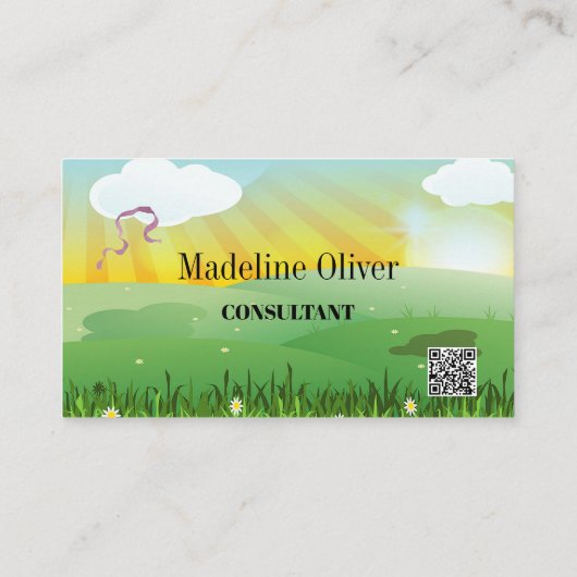 Moderne Bright Festival Thème Carte de visite (Dos)