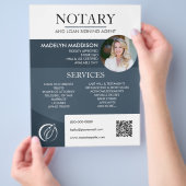 Moderne brochure van de Notaris van de Foto & het  (Hand)