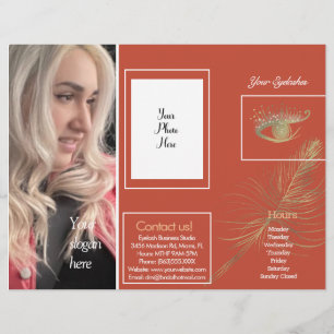 Moderne brochure voor wimperservice sessie flyer