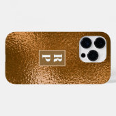 Moderne bronzen metallic textuur Case-Mate iPhone case (Achterkant (horizontaal))