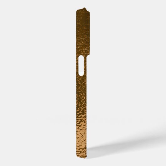 Moderne bronzen metallic textuur Case-Mate iPhone case (Achterkant / Rechts)