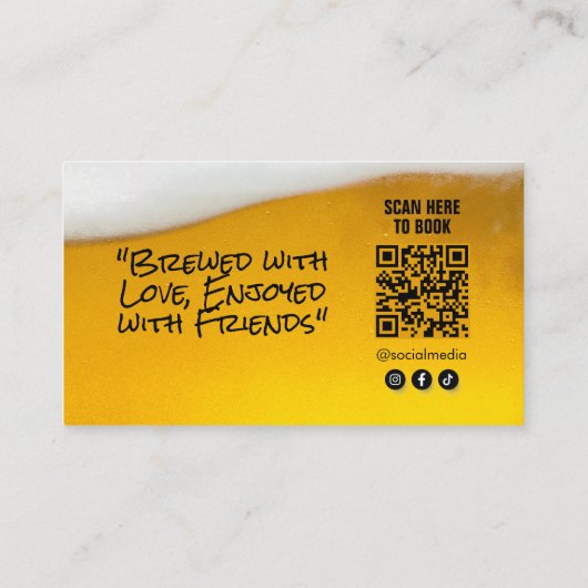 Moderne brouwerij business | Bierleverancier Visitekaartje (Achterkant)