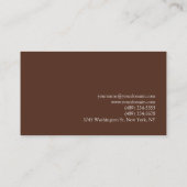 Moderne Brown Background Script Hair Stylist Visitekaartje (Achterkant)