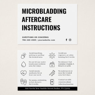 Moderne Brows Kaart voor instructies voor microove