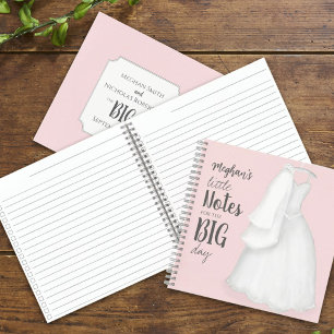 Moderne Bruid Elegante Vintage Mooie Trouwjurk Notitieboek