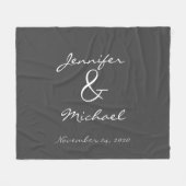 Moderne bruidbruin- en bruinhuwelijkse bruiloft fleece deken (Voorkant (Horizontaal))