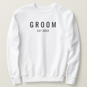 Moderne bruidegom Est Verloving verloofde bruiloft Trui