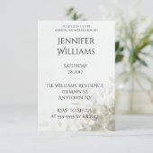 Moderne bruids-shower uitnodigingen met bladeren (Staand voorkant)