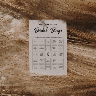 Moderne Bruidsbruiloft Bingo Game om de Gast te Vi