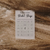 Moderne Bruidsbruiloft Bingo Game om de Gast te Vi