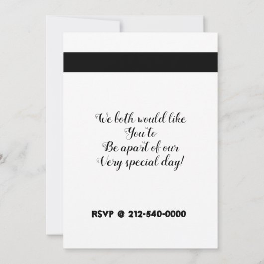 Moderne Bruidsjonker Boog Borstel Script Verzoek Kaart (Achterkant)