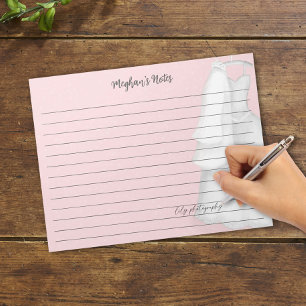 Moderne Bruidsplanner Roze Vintage Trouwjurk Notitieblok