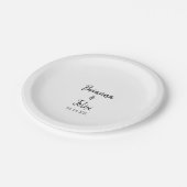 Moderne bruidstaart papieren bordje (Gekanteld)