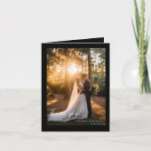 Moderne bruiloft 2 Foto Dank u Kaart (Voorkant)