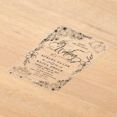 Moderne bruiloft acryl uitnodigingen (Laagn)