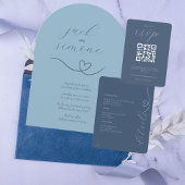 Moderne bruiloft | Arch Invites | Licht blauw Kaart