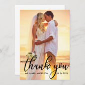 Moderne bruiloft Bedankt Bride Groom Foto B (Voorkant / Achterkant)