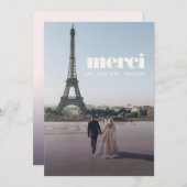 Moderne bruiloft bedankt | Merci-Kaart (Voorkant / Achterkant)