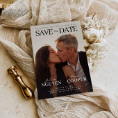 Moderne bruiloft Bewaar de datum Film Post kaart