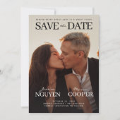 Moderne bruiloft Bewaar de datum Film Post kaart (Voorkant)