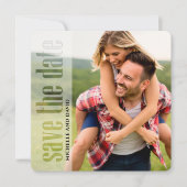Moderne bruiloft Bewaar de datum Foto Custom Save The Date (Voorkant)